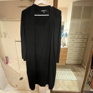 INC International Concepts Black Long Sleeve Dress